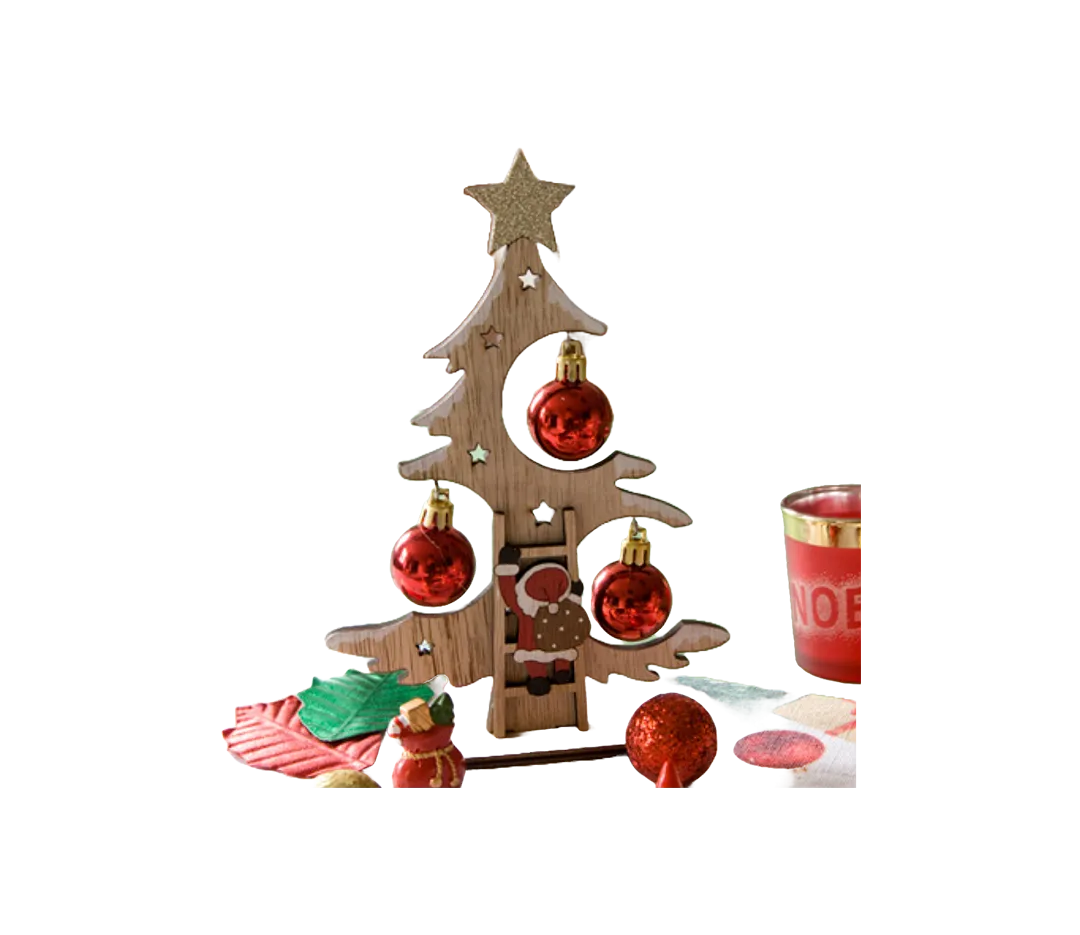 Sapin échelle + père noël