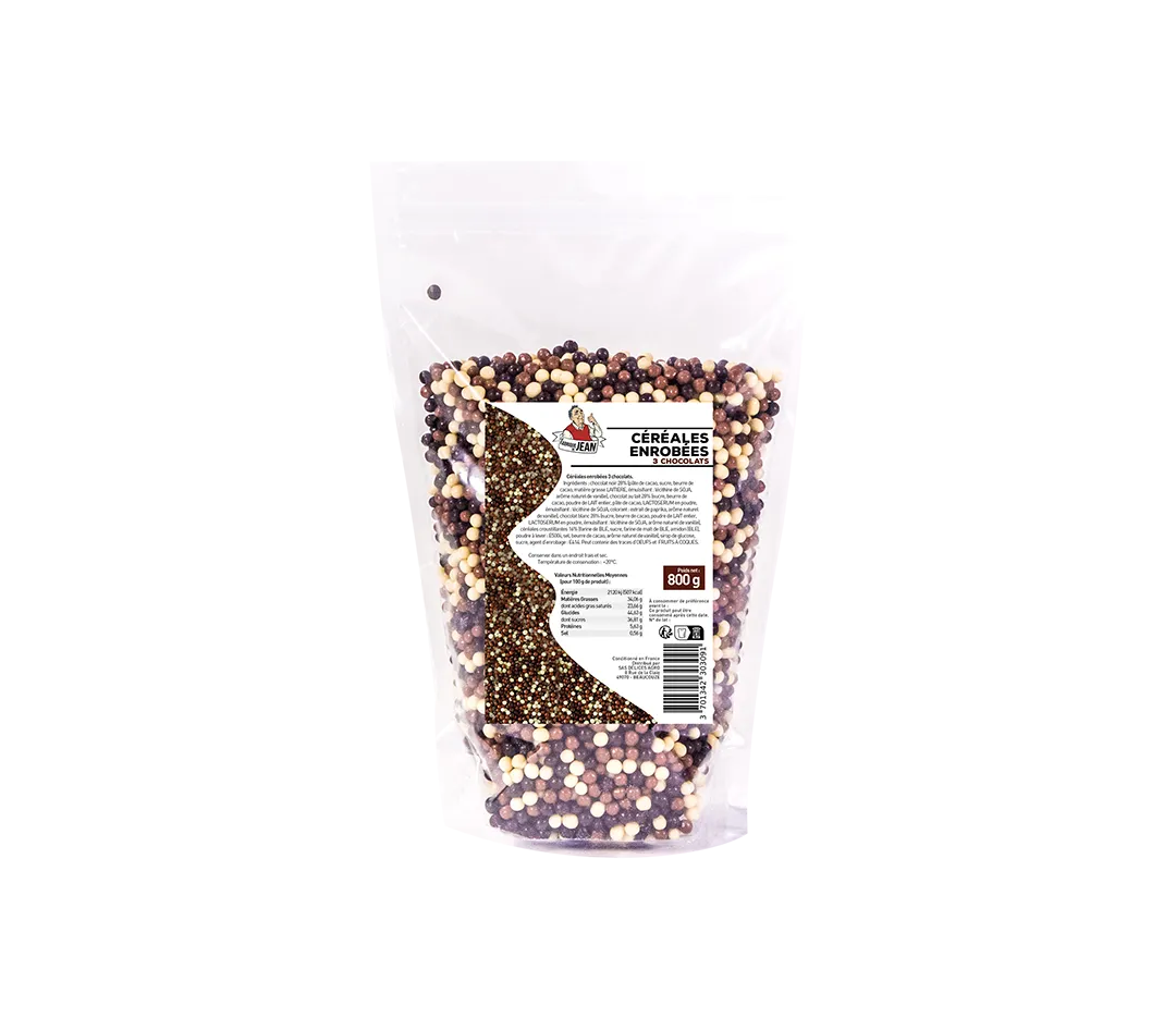 CRISPEARLS 3 CHOCOLATS SAC 800GRS FDJ