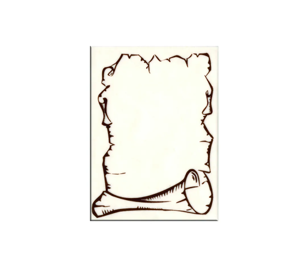 Plaquette décor parchemin