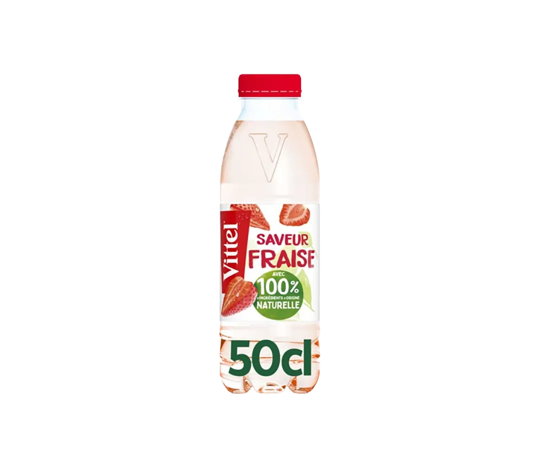Vittel saveur fraise en bouteille