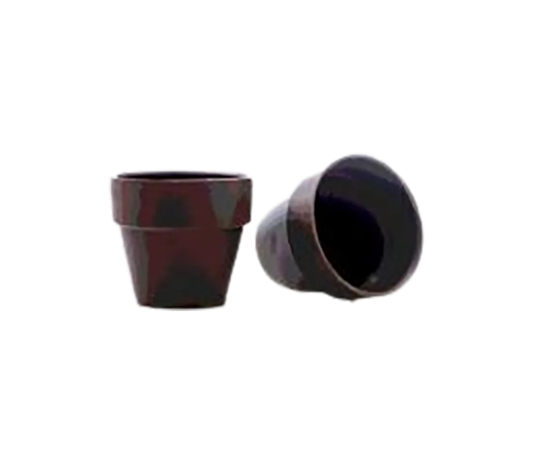 Pot de fleur en chocolat noir x28