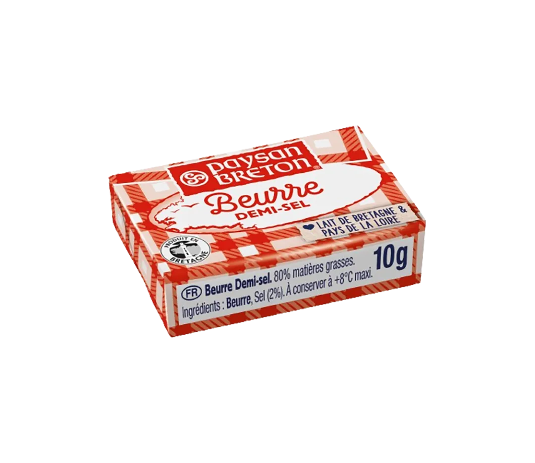 Dosettes de beurre demi sel 10g