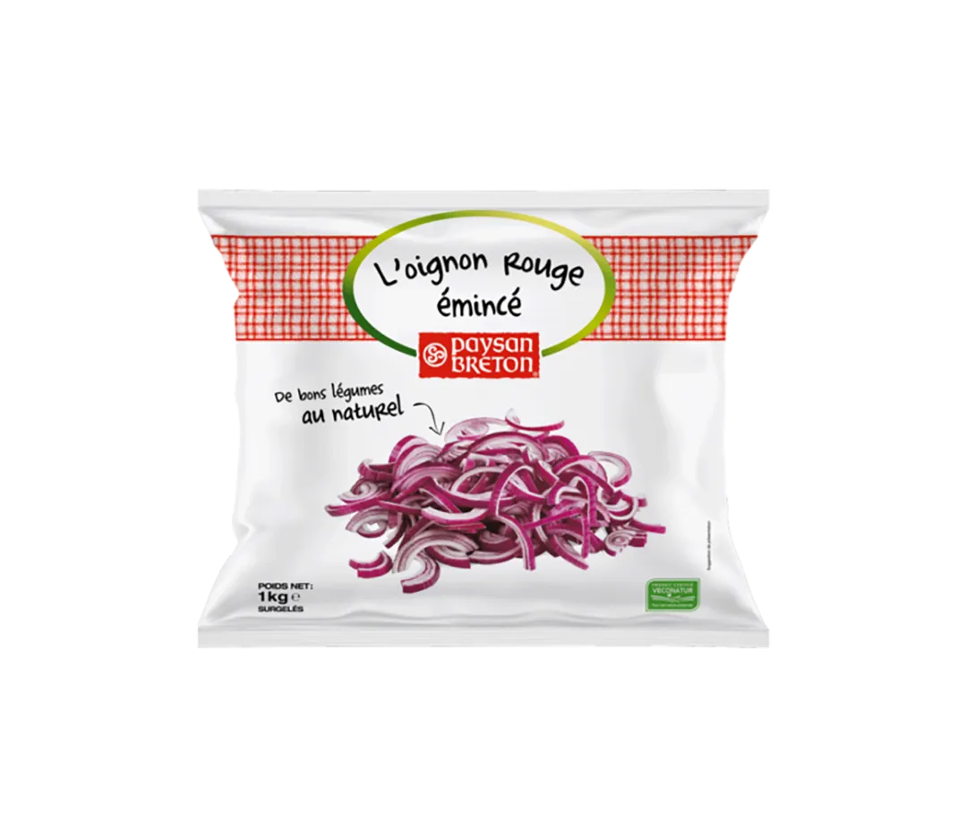 Oignon rouge émincés surgelés - 1kg