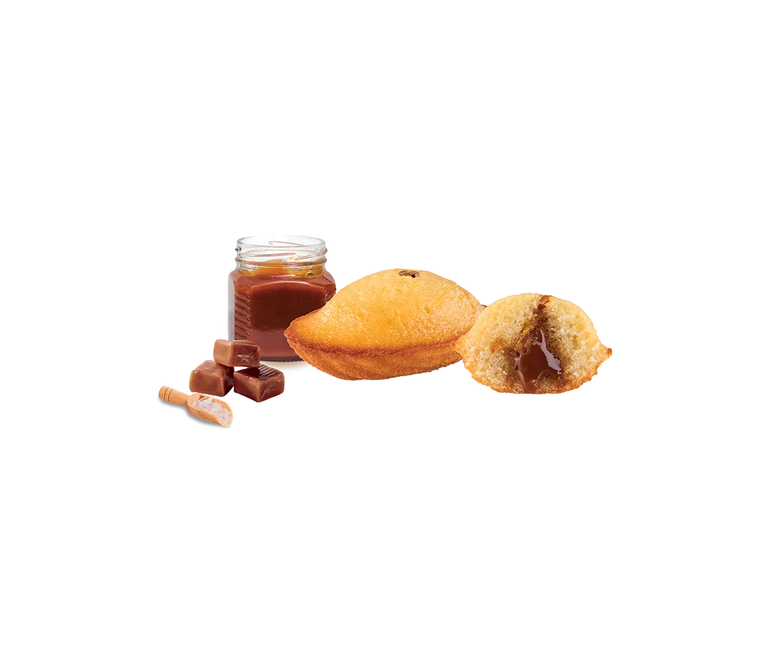 Madeleine fourrée caramel beurre salé