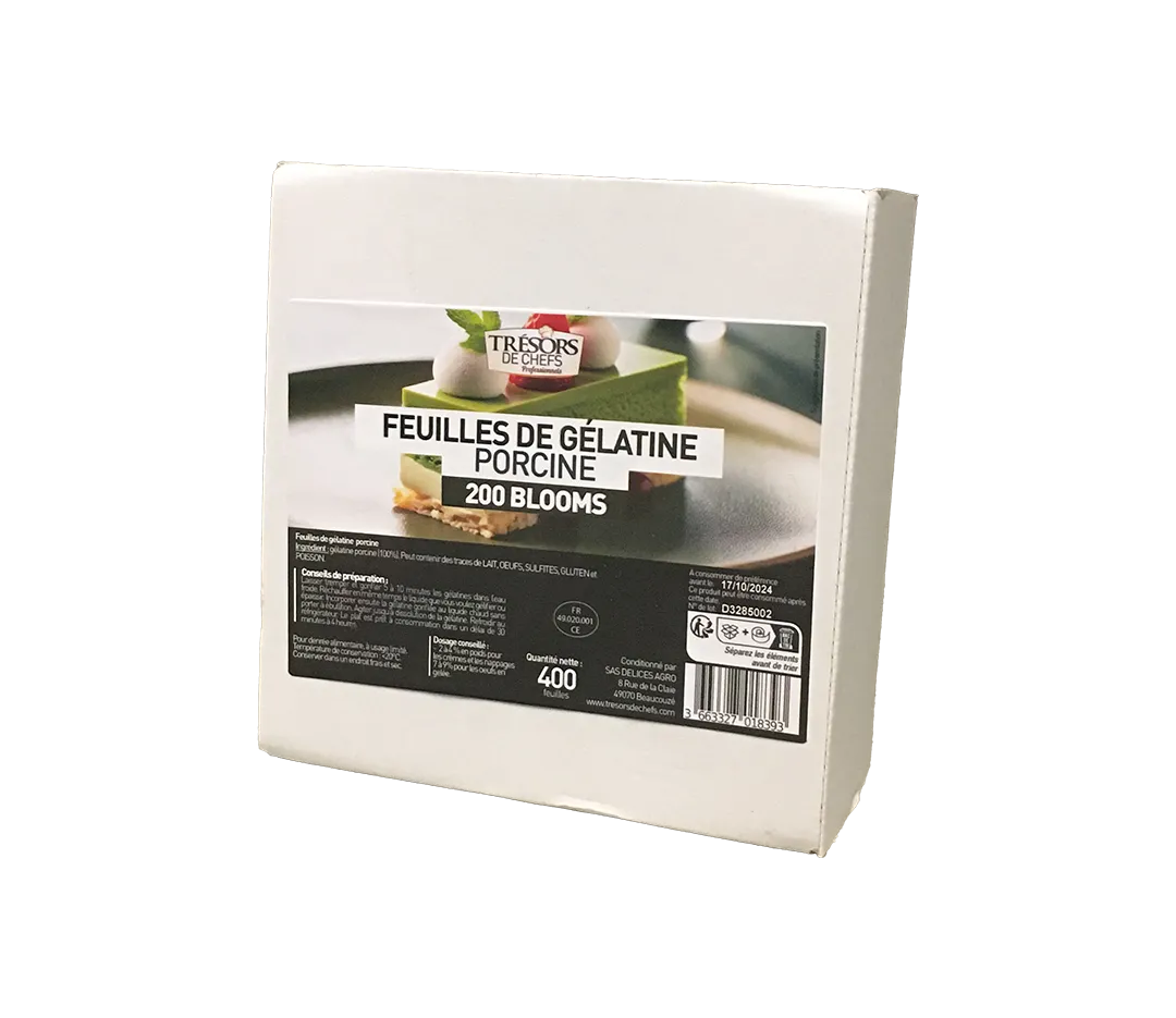 Gelatine feuilles porc - 400 F