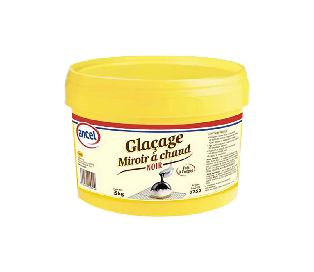 Glaçage miroir à chaud noir