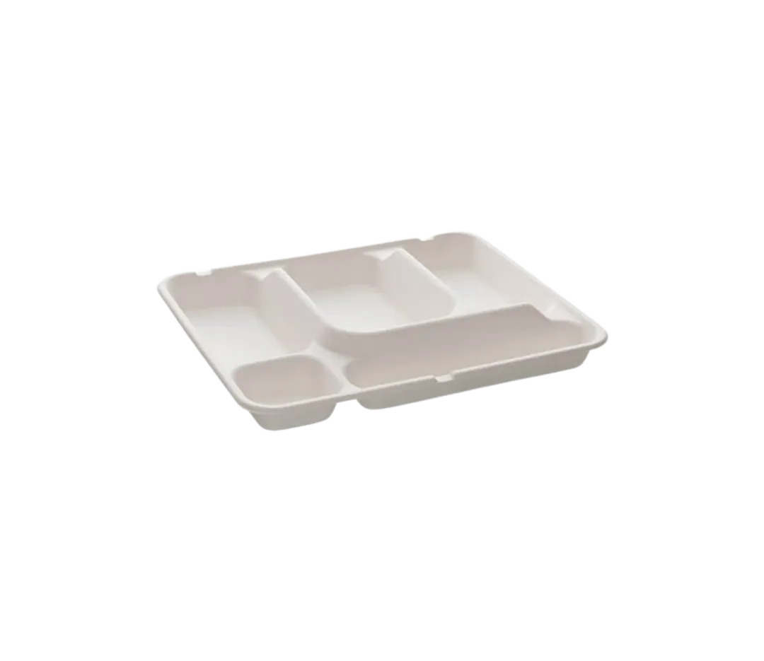PLATEAU REPAS 5 COMPARTIMENTS P/50