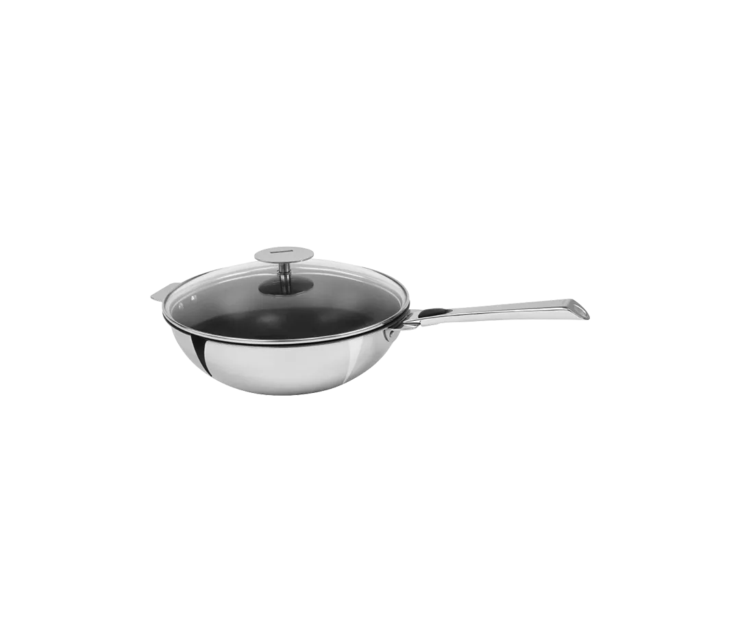 WOK 30CMS TRILAMINE AMOVIBLE INOX
