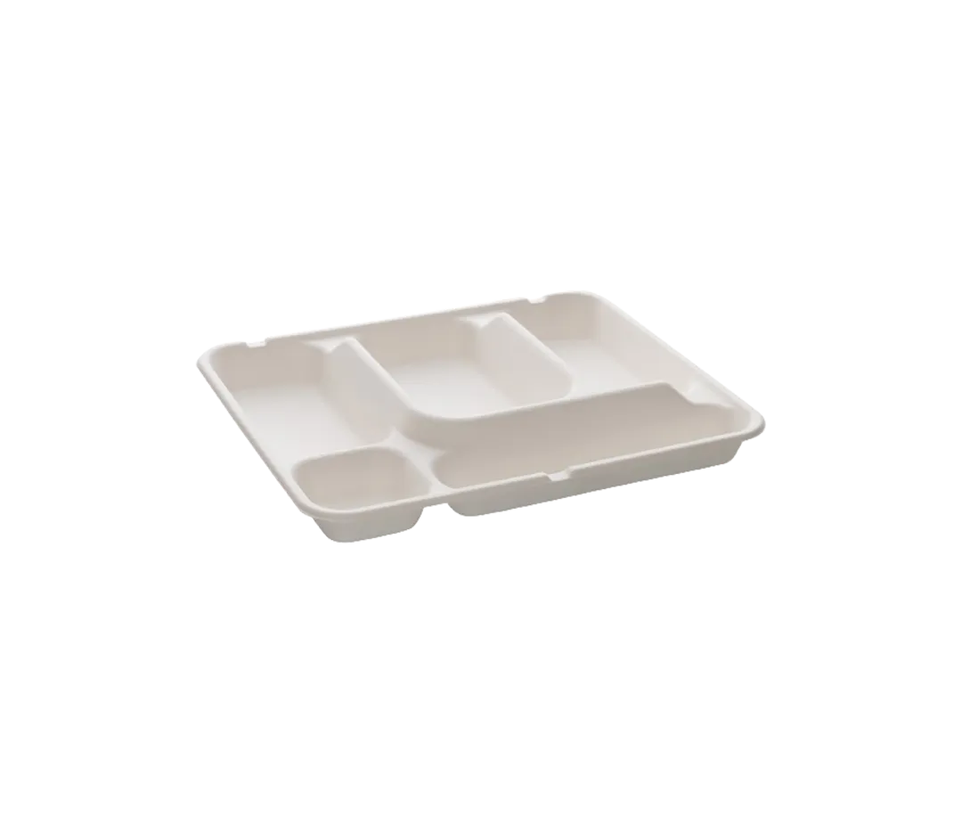 COUV PLATEAU REPAS 5 COMPARTIMENTS P/50