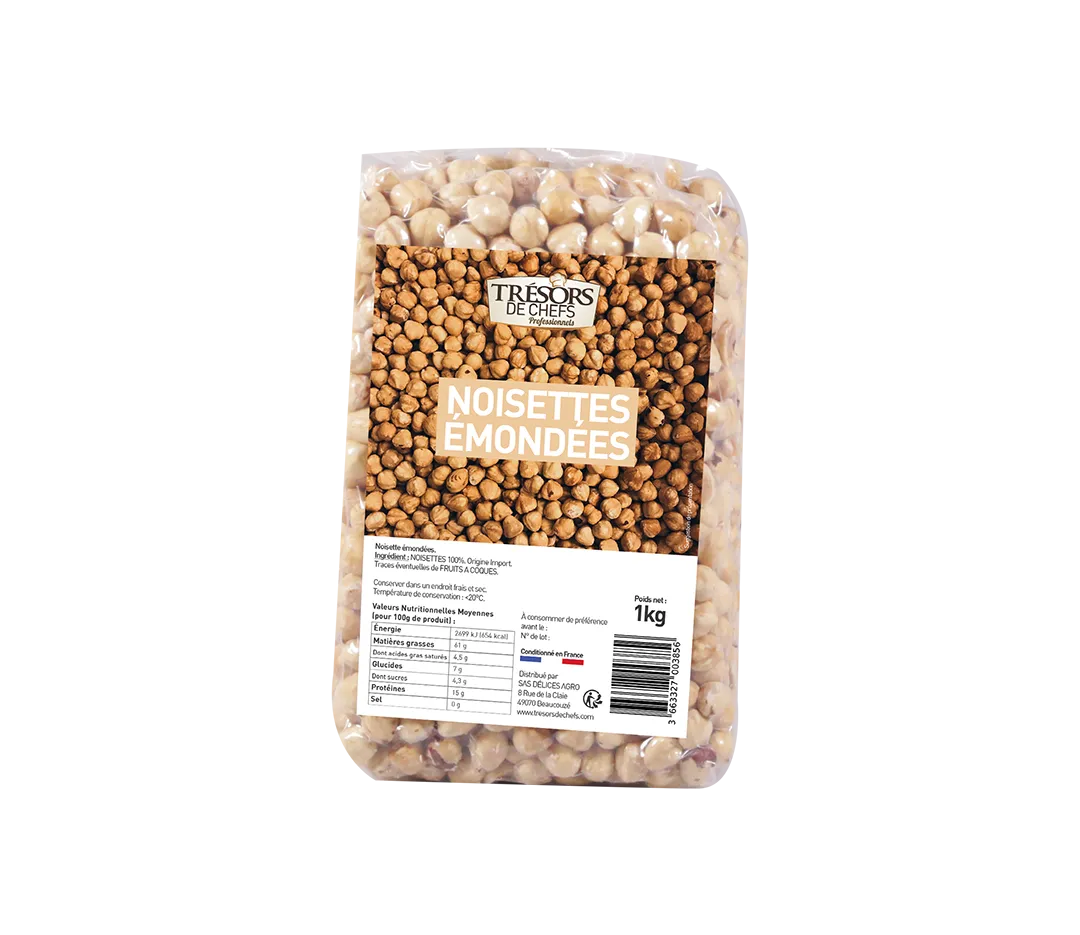 Noisettes émondées