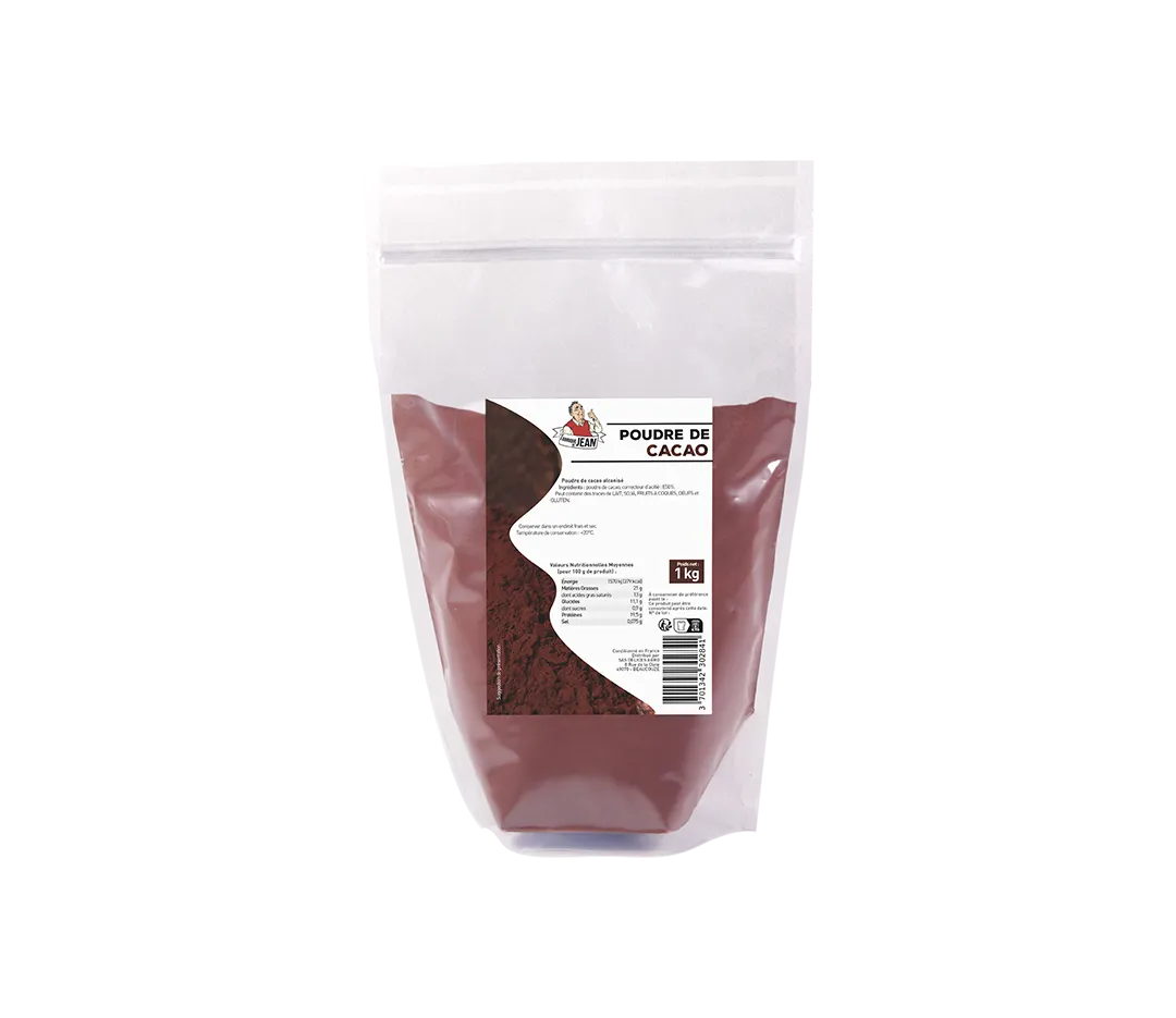 CACAO POUDRE 20-22 SACHET 1 KILO FDJEAN
