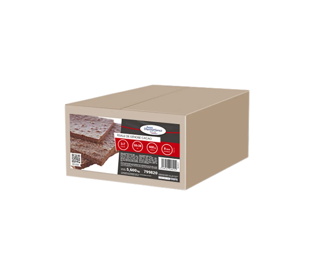 Feuille génoise cacao 8mm - x14