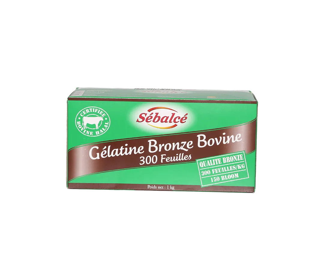 GELATINE FEUIL BRONZE HALAL KG 150B VERT
