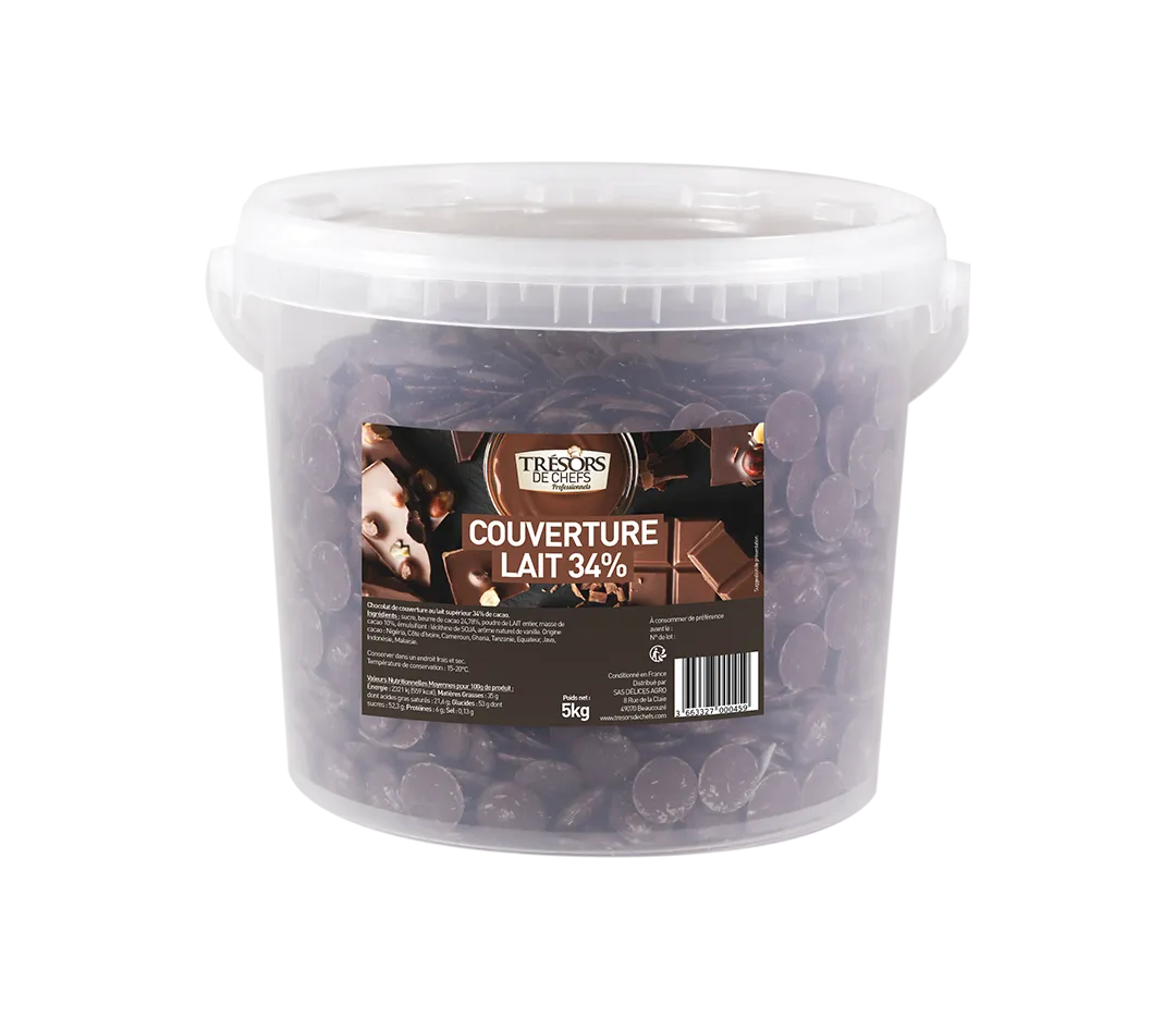 Chocolat au lait 34% - 5kg