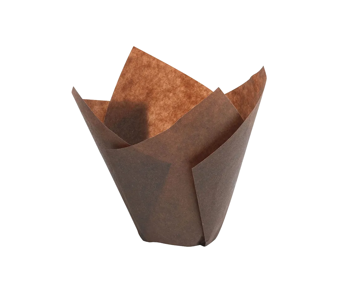 Caissette Tulipcup marron - x200