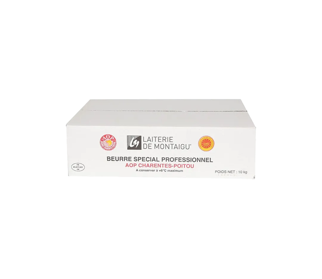 Beurre plaque AOP 82% Montaigu - 5x2kg
