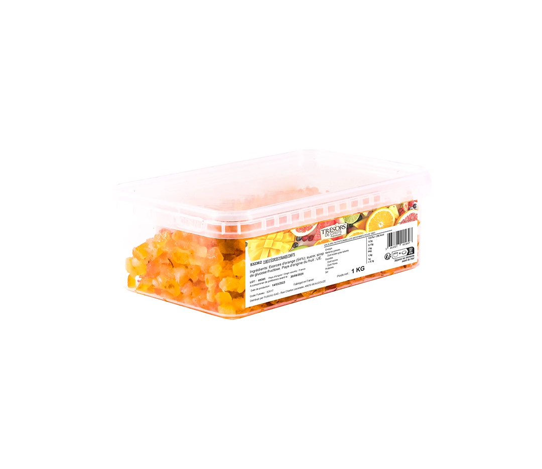 Ecorce d'orange cube - 1 kg