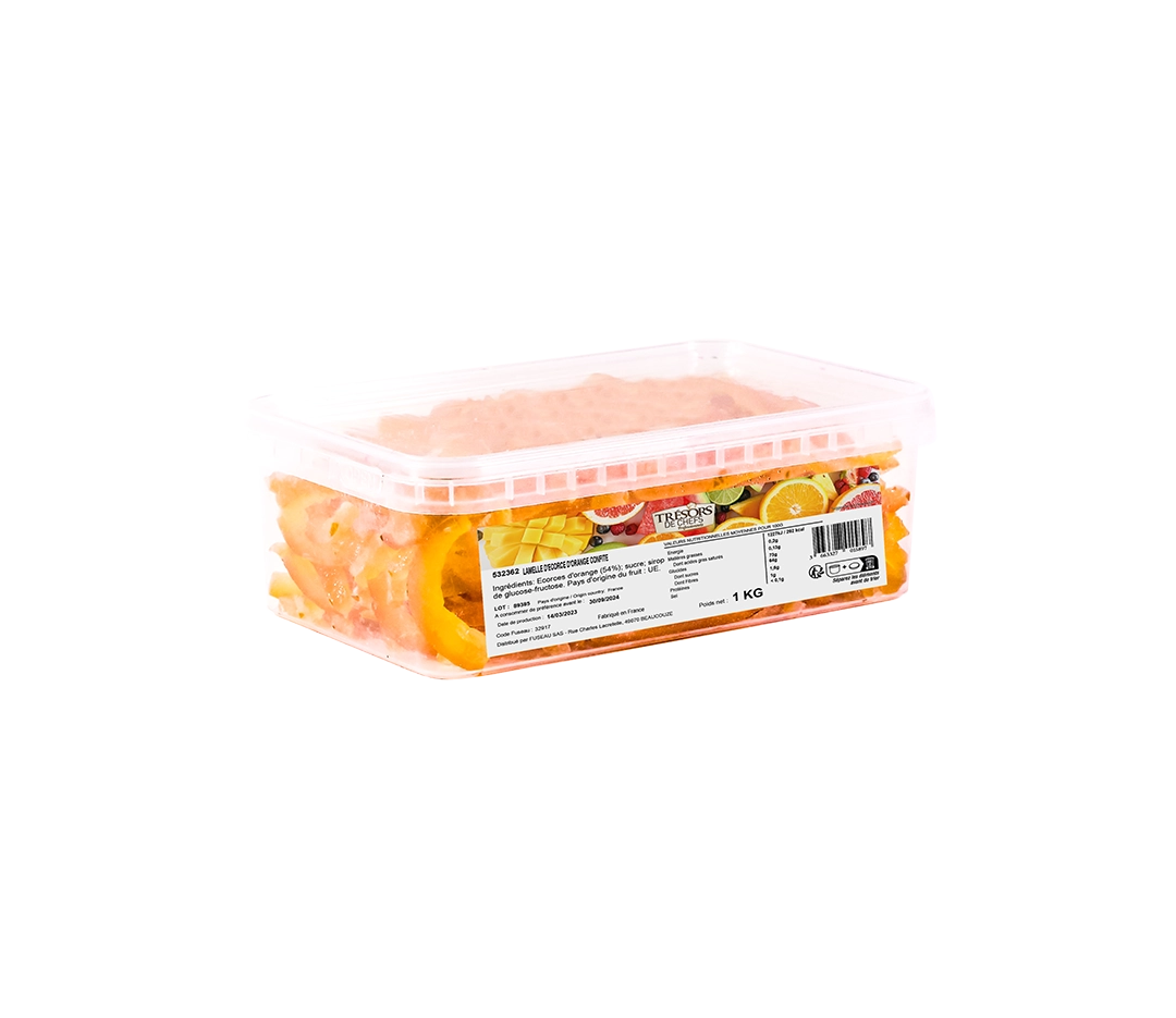 Ecorce d'orange lamelle - 1 kg